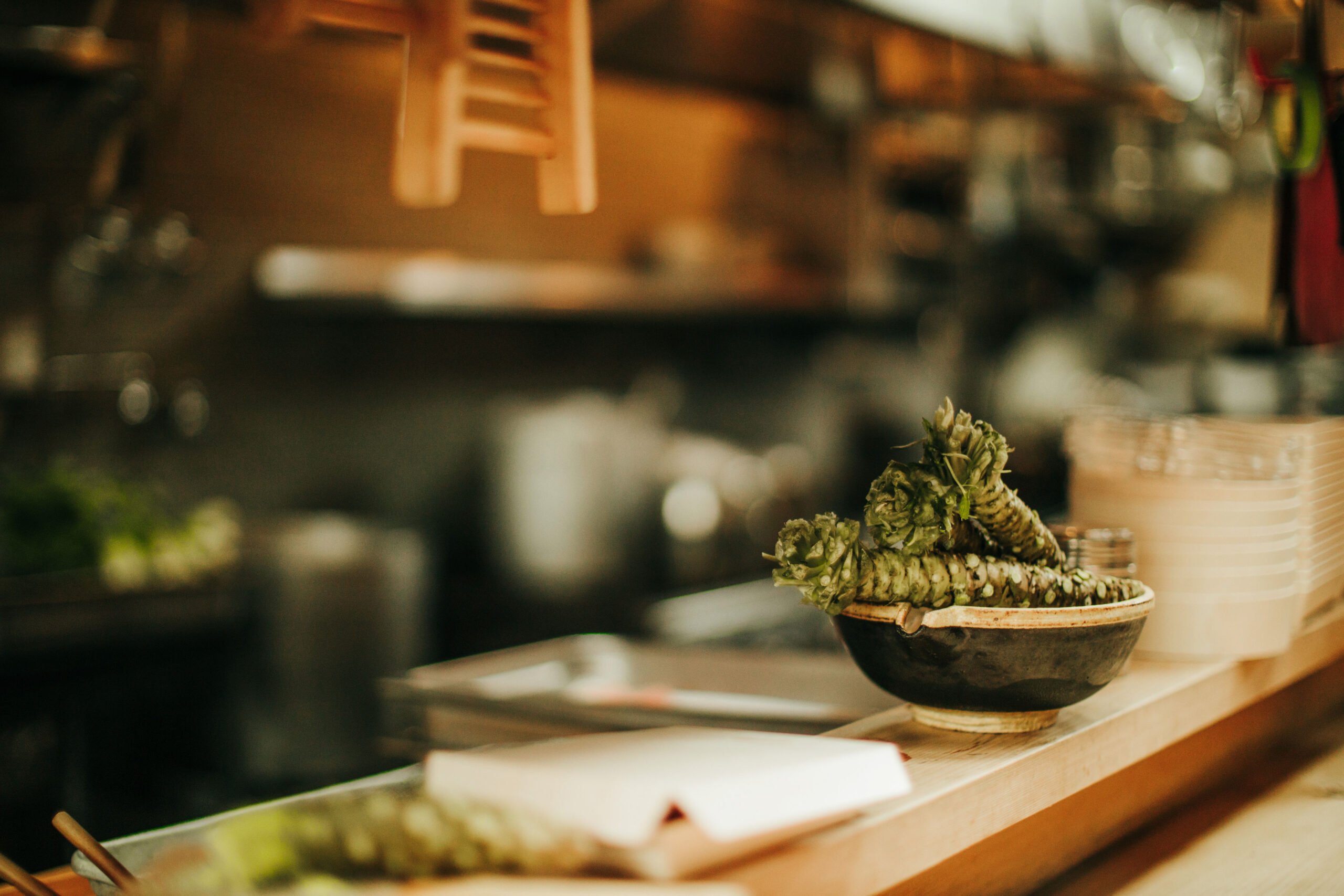 Fresh wasabi at Izakaya Rintaro